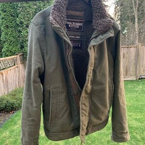 Abercrombie & Fitch Men's Olive Jacket
